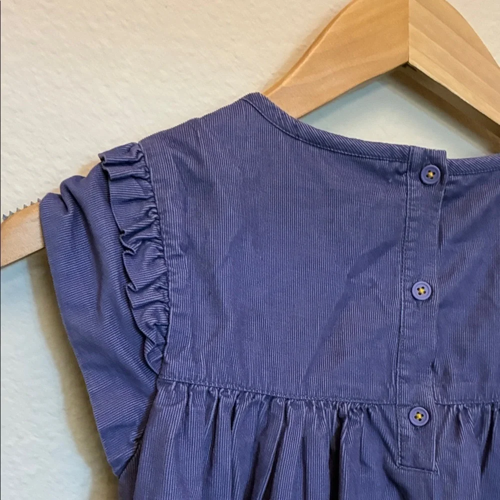 Mini Boden Purple Ruffle Sleeve Dress size 9-10